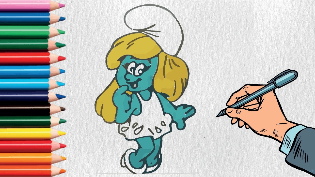 Şirine Nasil &Ccedil;izilir? | Jak narysować Smerfetkę 🍄✨