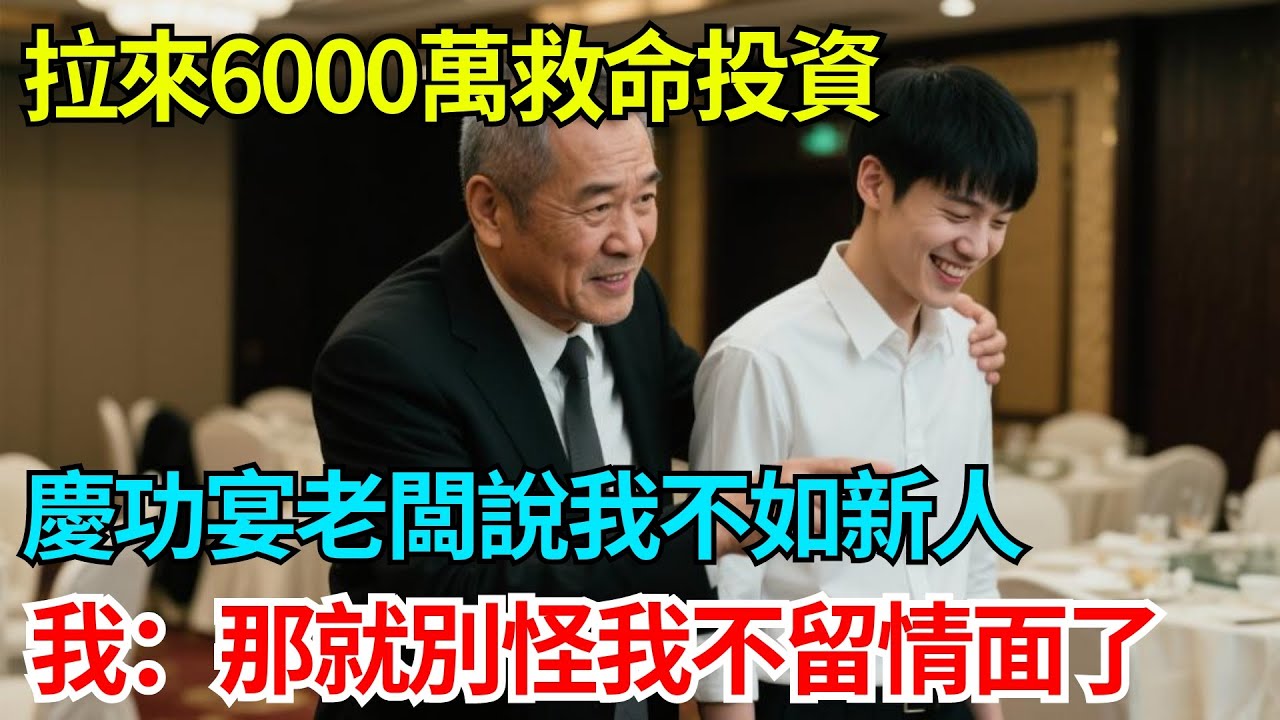 拉來6000萬救命投資，慶功宴老闆說我不如新人，我：那就別怪我不留情⾯了【奇人社會誌】#故事#奇聞#民間故事#社會