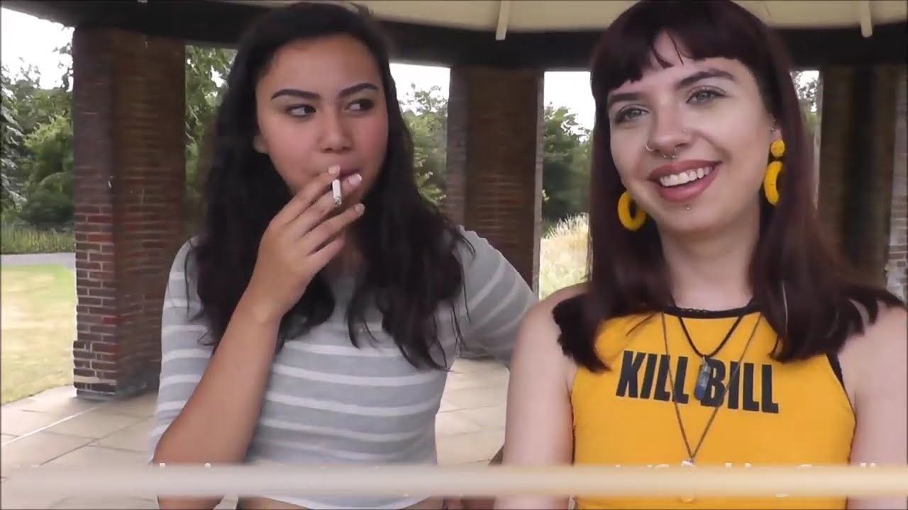 Two 18 Year Old Smokers Flaunting Their Addiction!