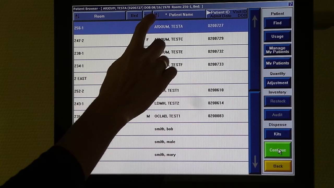 4 Med Select   Automated Dispensing Cabinet Finding your Patient in System