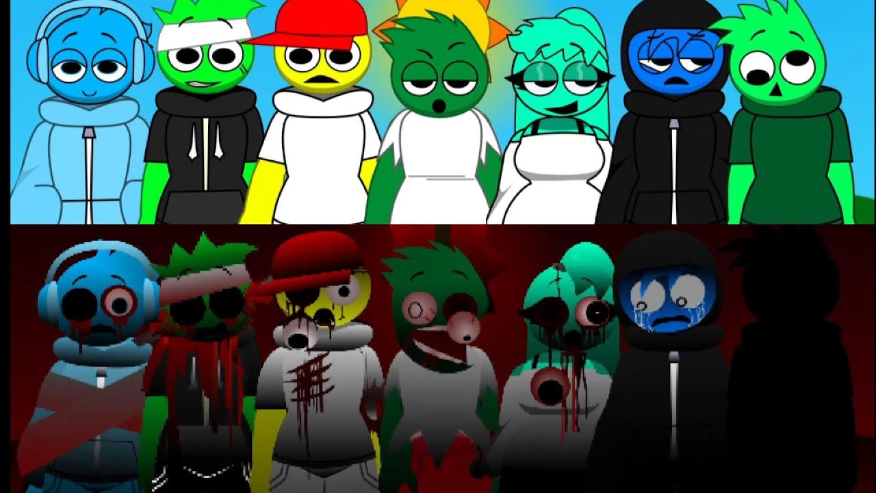 Incredibox Sprunki &ndash; Happy world Normal VS Horror