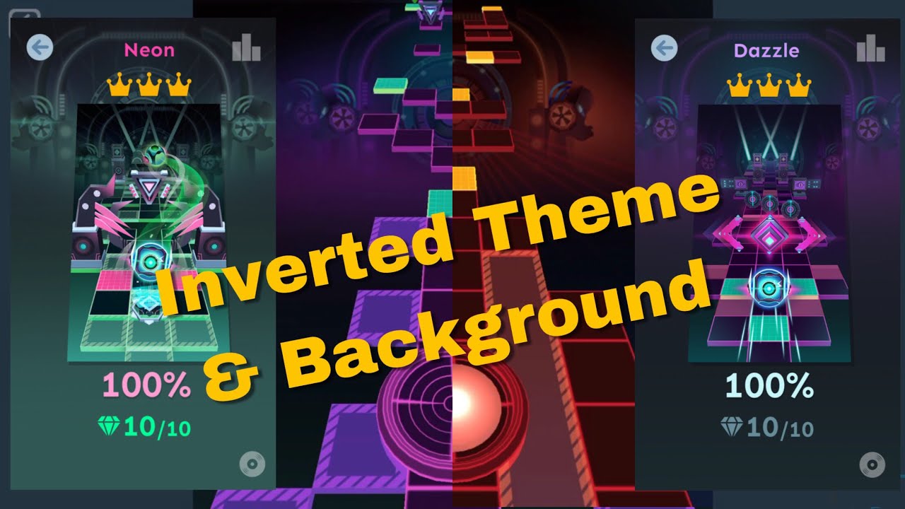 Level 25: Neon & Bonus Level 13: Dazzle • Rolling Sky • Inverted Theme & Background