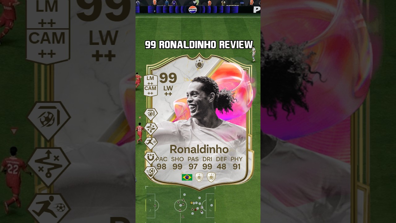99 Ronaldinho Review in EA FC 25, he's unstoppable 🤩 #shorts #shorts #fc25 #eafc25 #ronaldinho #r10