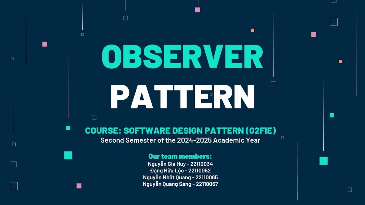 Observer Pattern | Software Design Patterns_02FIE | Group 02