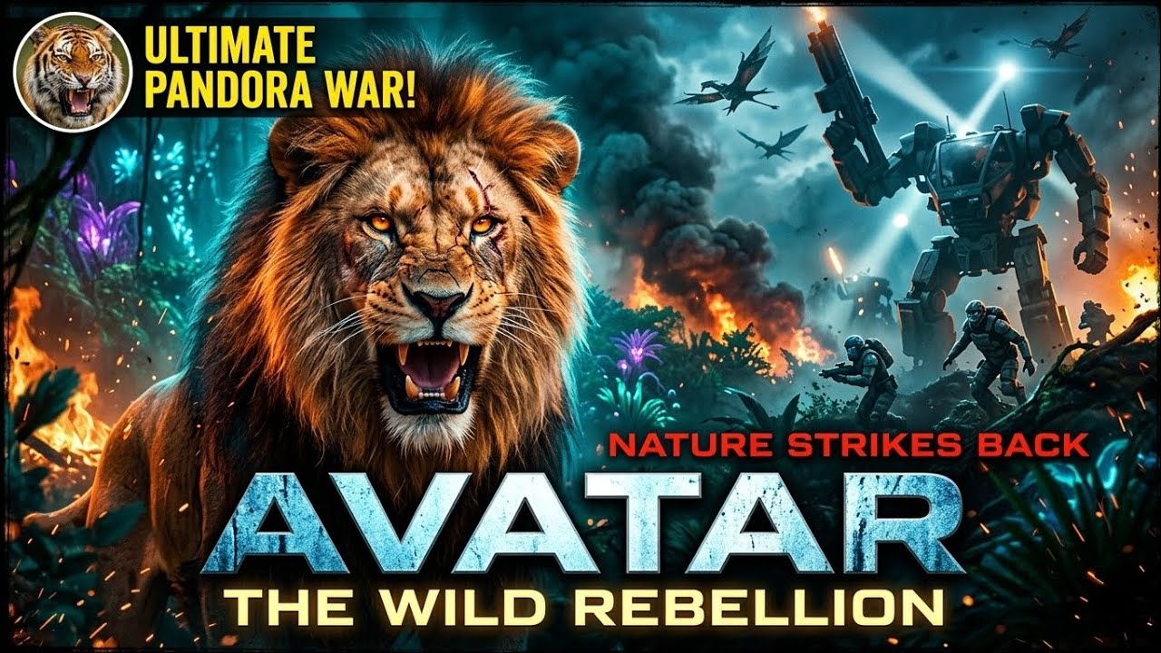 GIANT LION REBELLION ON PANDORA! (AI-GENERATED CONTENT)