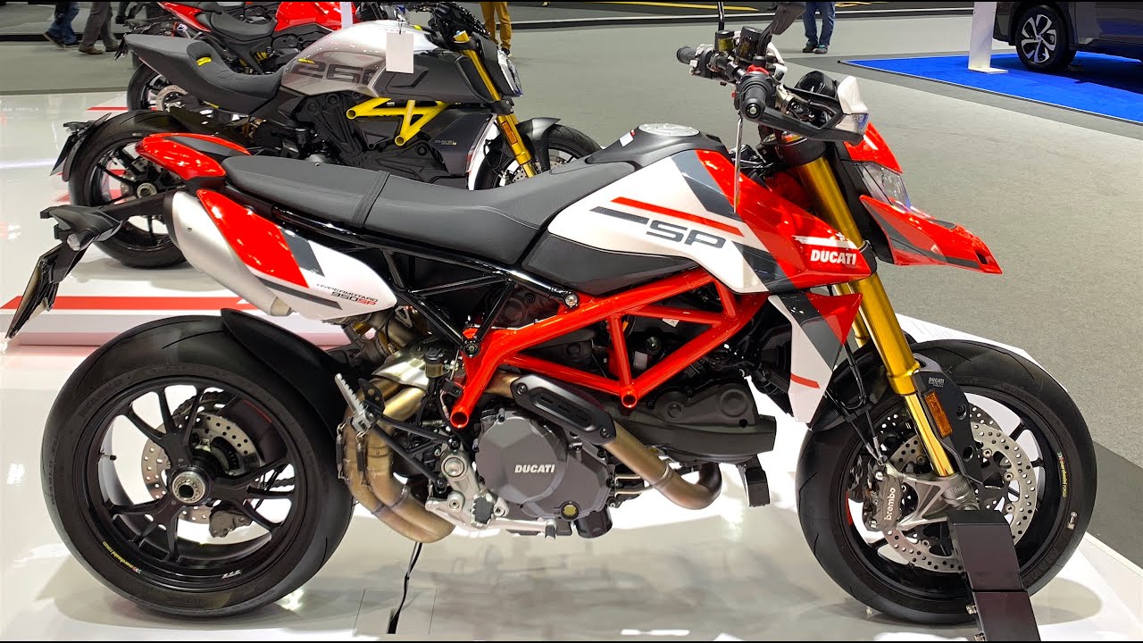 Ducati Hypermotard 950 SP 2022 at Moto Expo by ducati Thailand. New Ducati Hypermotard 950 sp