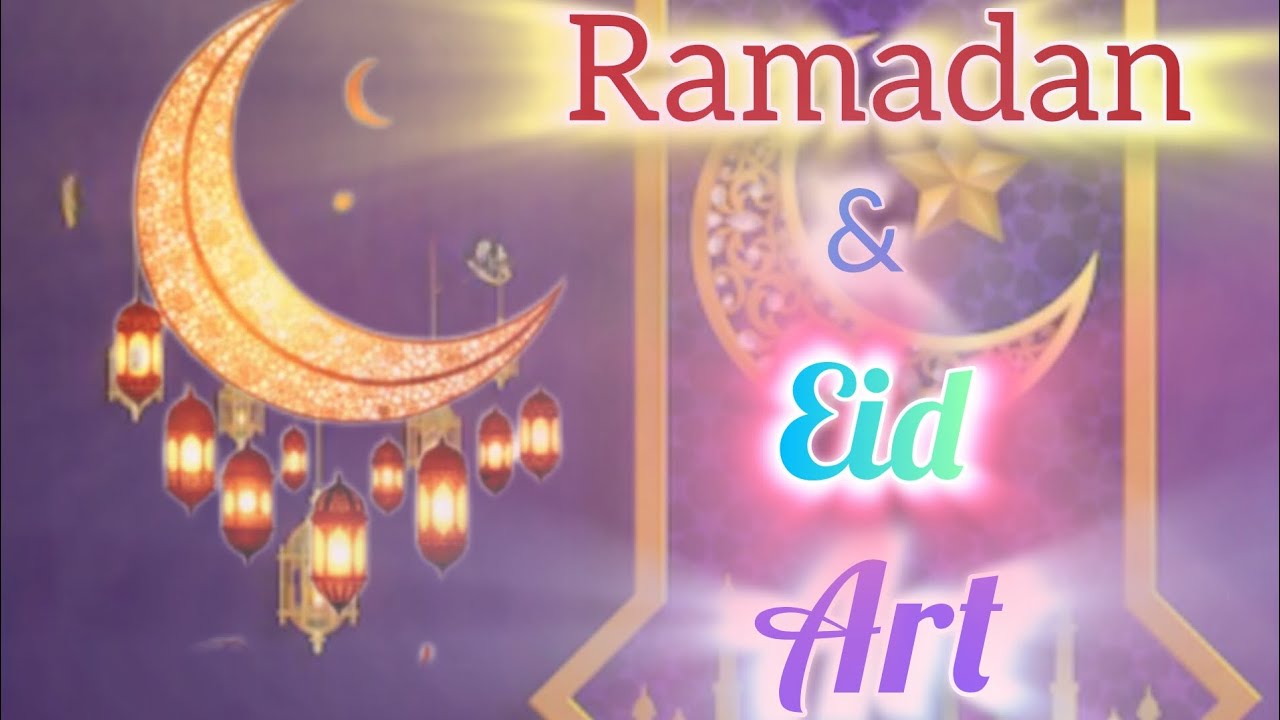 Ramadan & Eid Art Ideas. Easy painting. Eid mubarak painting. 