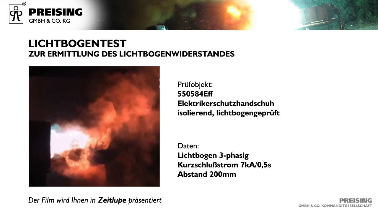Lichtbogentest Preising Elektriker Schutzhandschuhe 550584