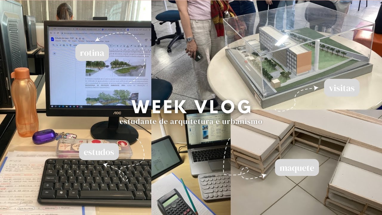 Week Vlog - Rotina real de uma estudante de arquitetura e urbanismo 👷🏻‍♀️🏗️🏛️📚