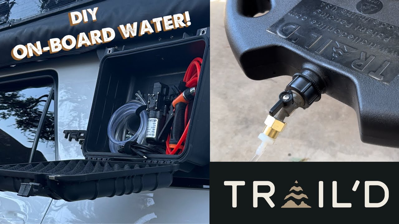 DIY On Board Water + Camping Shower: Trail’d Spare Tire Water Tanks #overlanding #camping