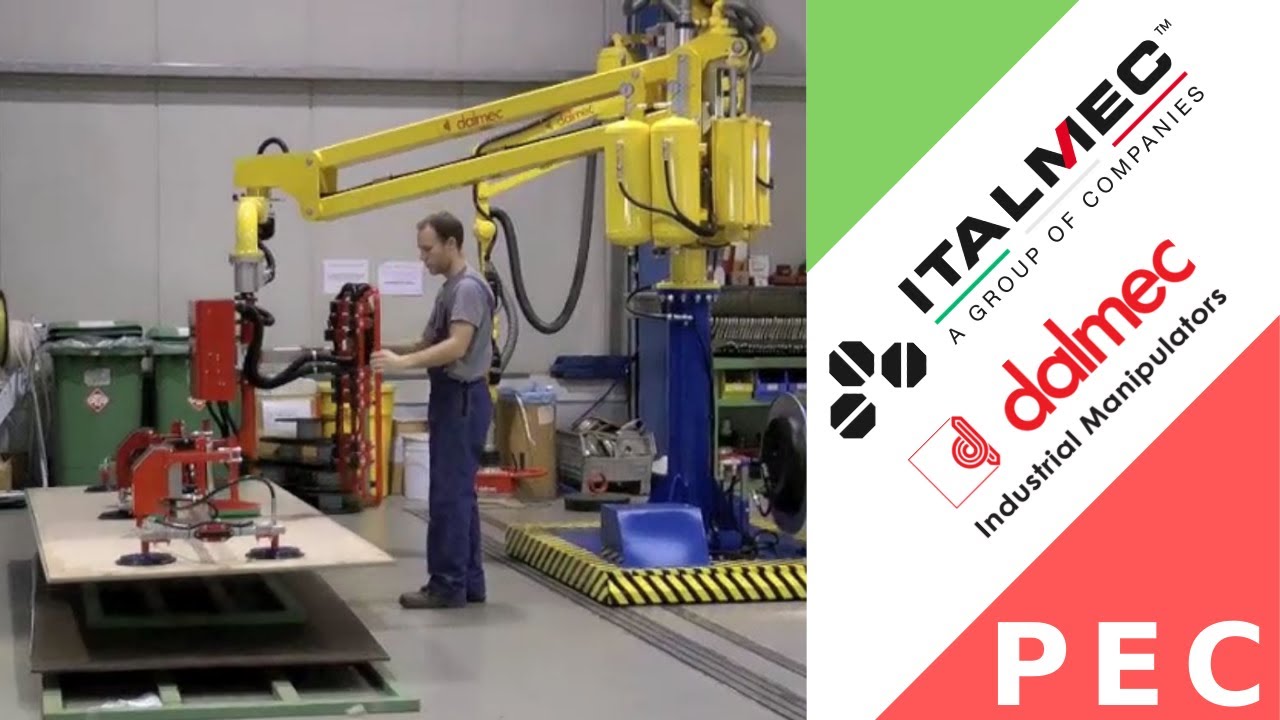 Dalmec Pneumatic Manipulator for handling Wooden Panels