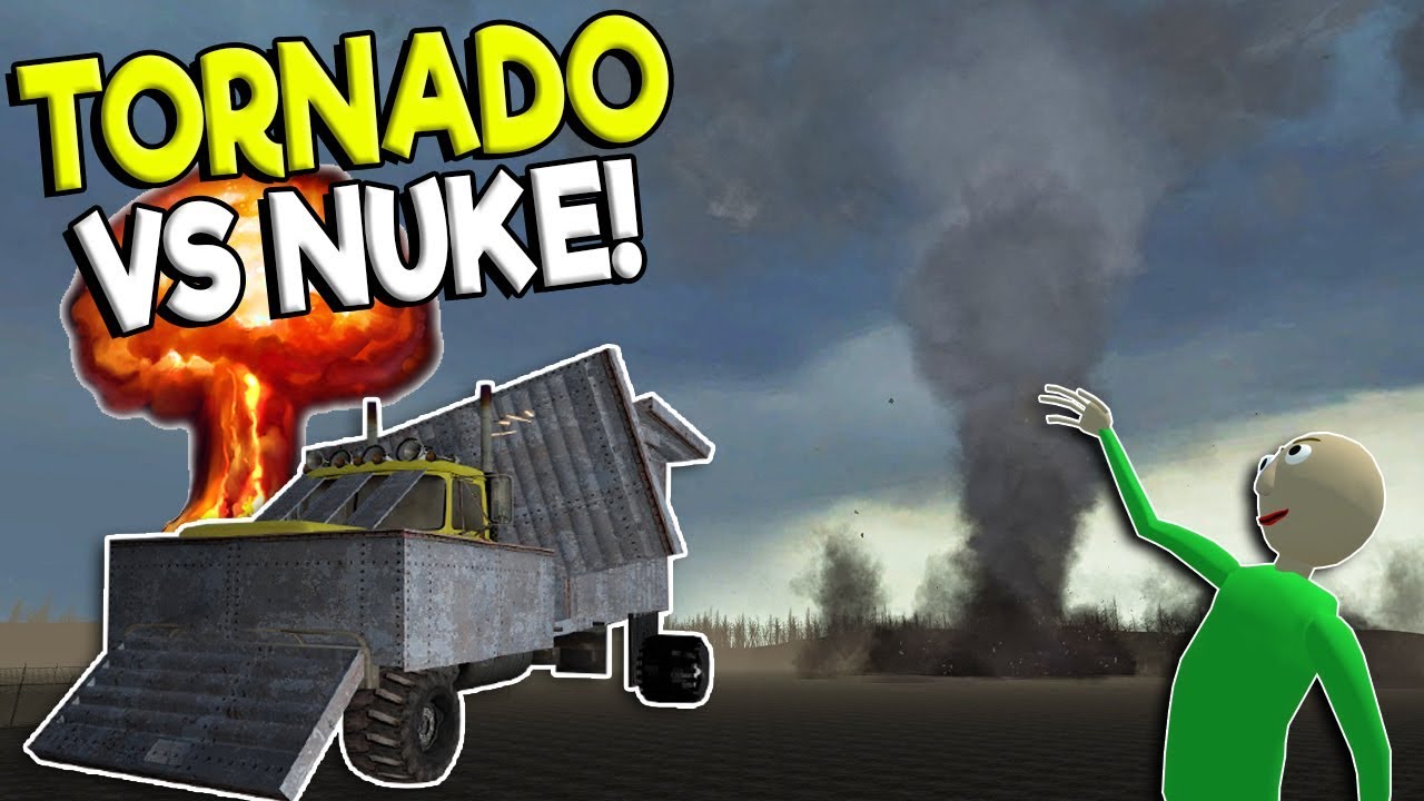 F-5 TORNADO SURVIVAL VS NUKE CHALLENGE! - Garry's Mod Gameplay - Gmod Tornado Chaser Roleplay