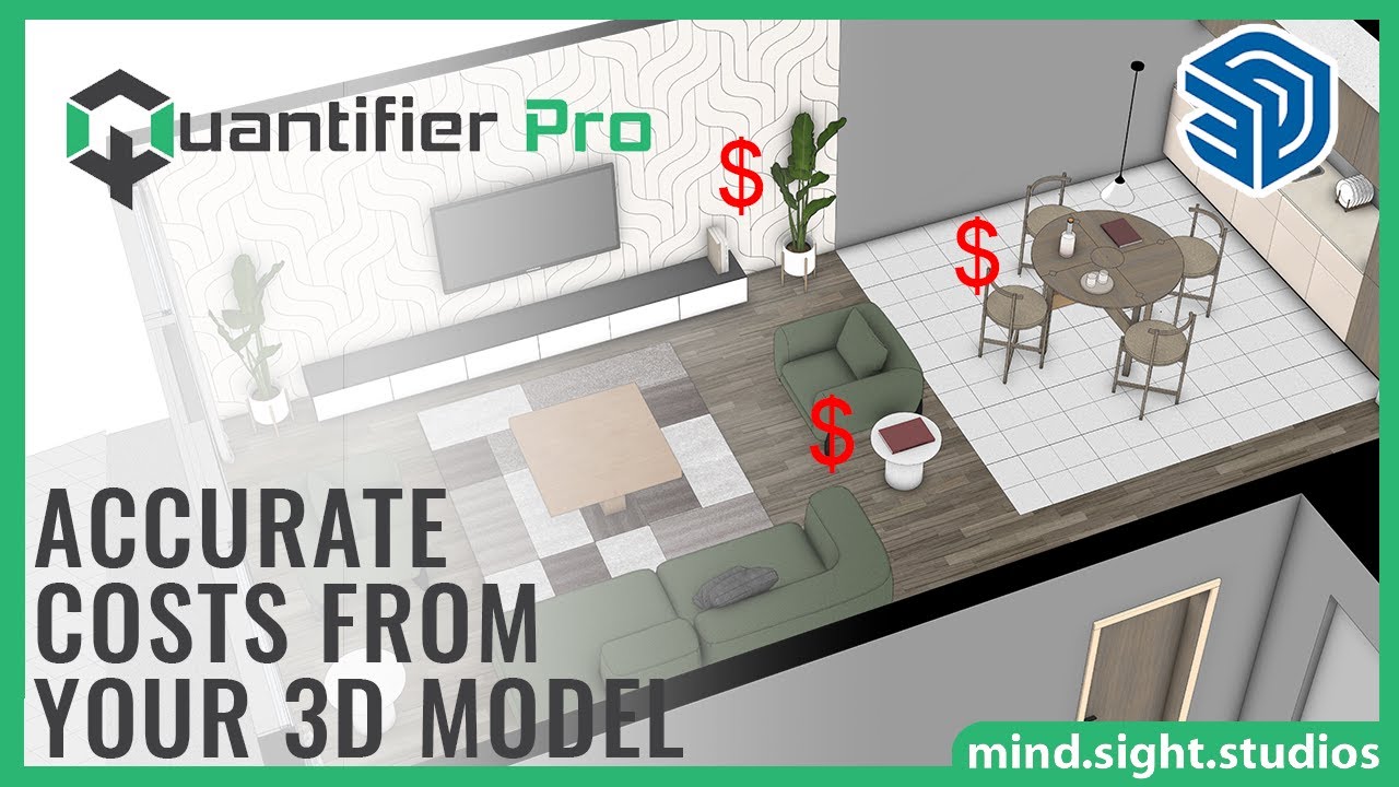 Оцените стоимость и бюджет дизайна интерьера в SketchUp с помощью Quantifier Pro