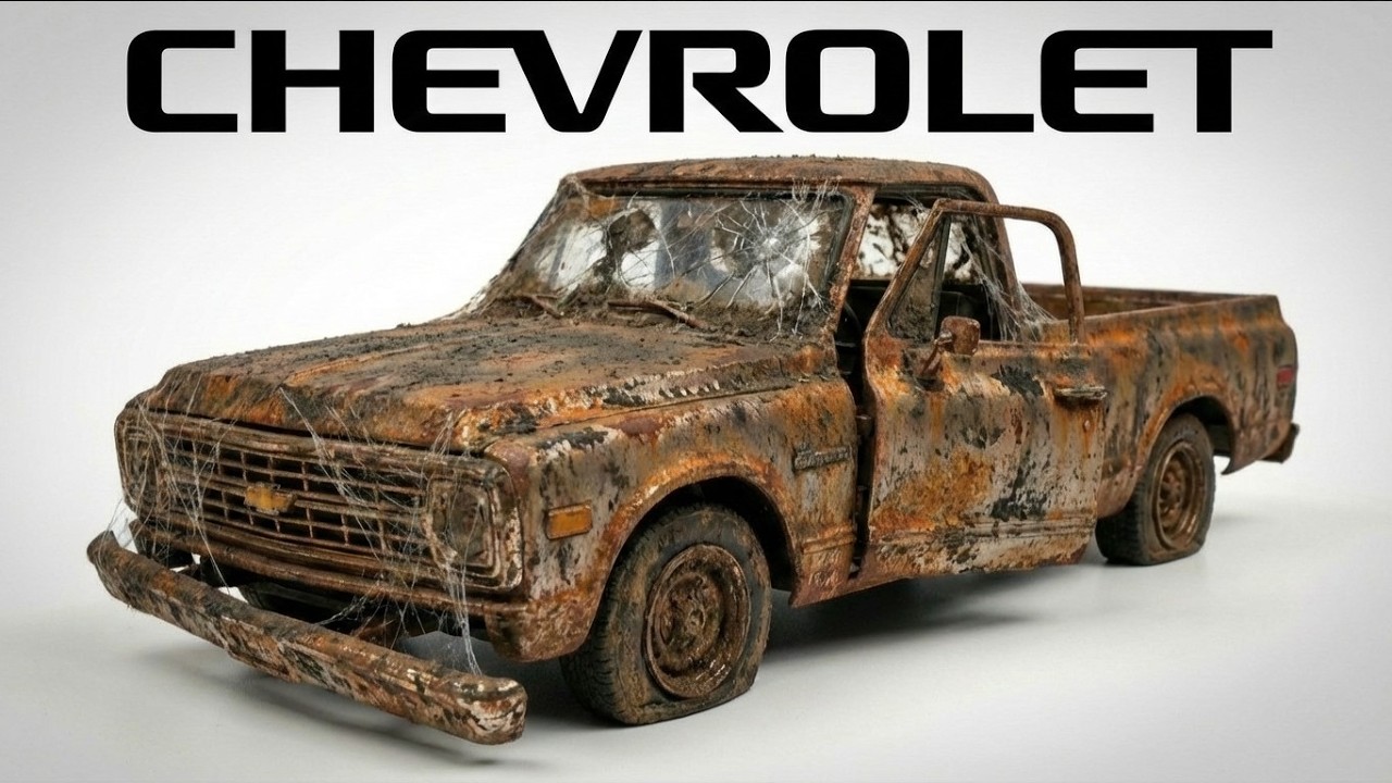 This Abandoned 1968 Chevy C10 Was Beyond Saving… Until Now | Extreme Rust Diecast ASMR Restoration