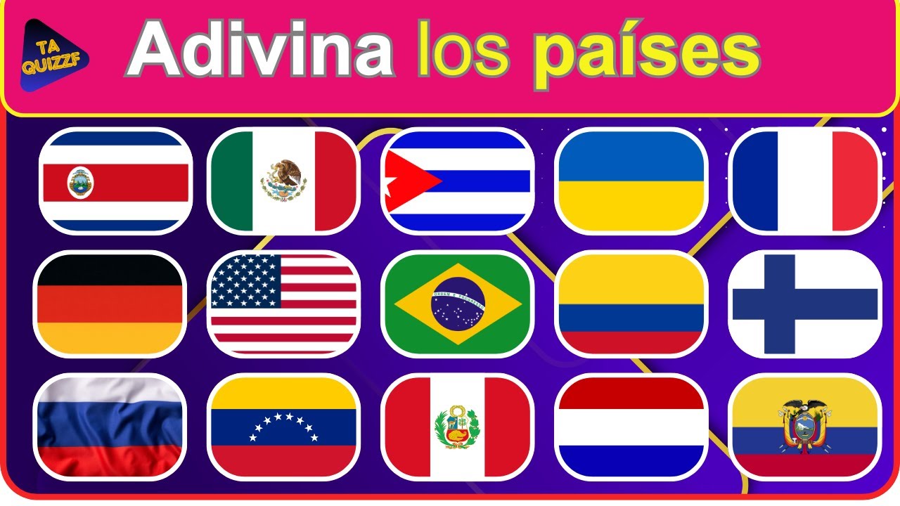 ¿CUANTAS BANDERAS CONOCES? Adiva la bandera por país. Trivia de paises
