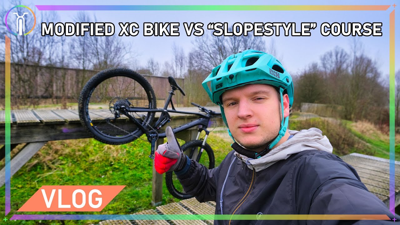 Gravity Bikepark Aalst on a modified XC bike
