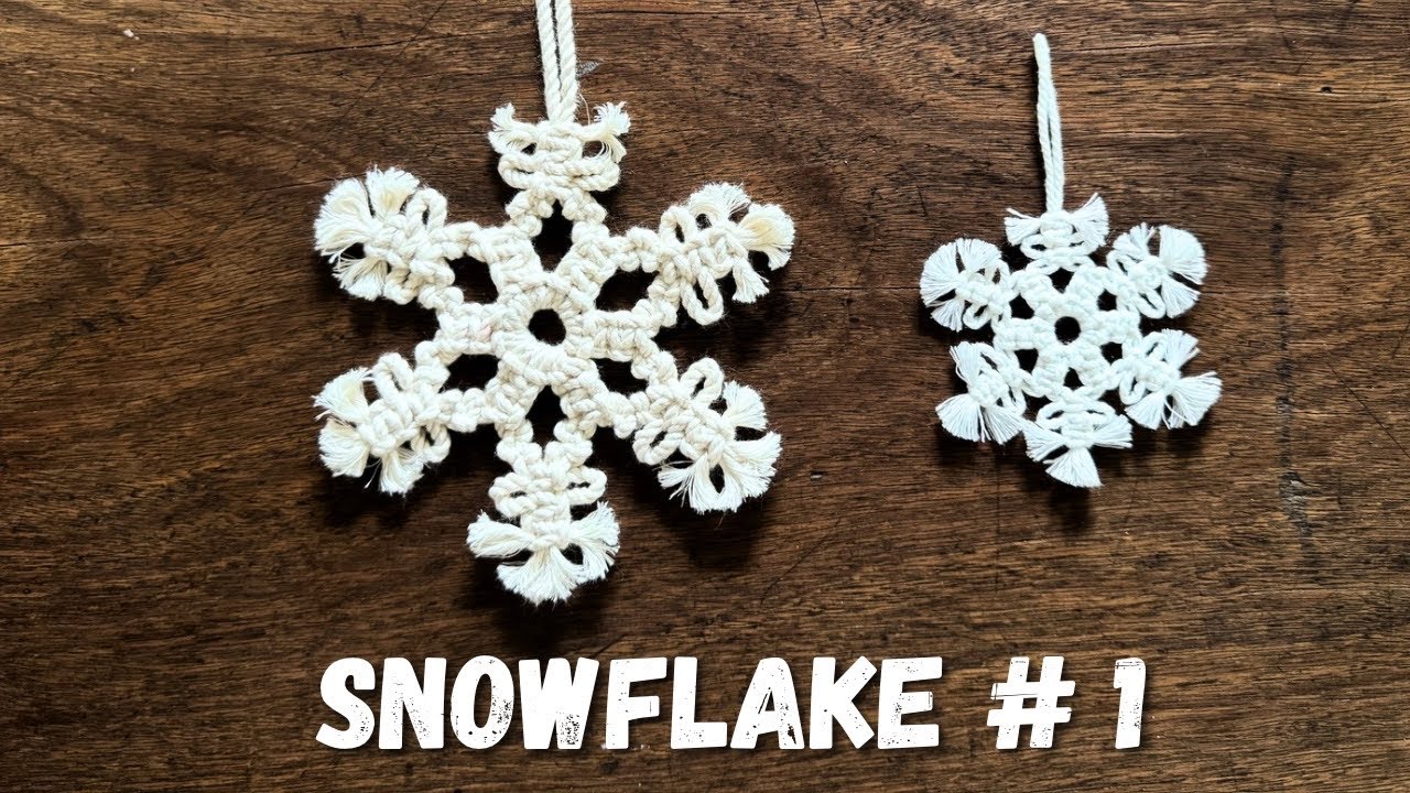 Easy Macrame Snowflake #1 | Simple Christmas Decoration | LDK Macrame Snowflake Series