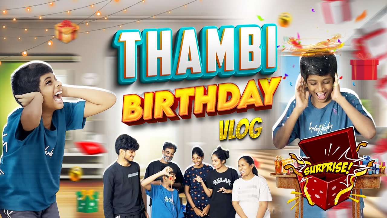 Thambi bday celebration🤩📈Rithik-க்கு surprise panniyaachu🥹❤️#leka #family #birthdaycelebration 