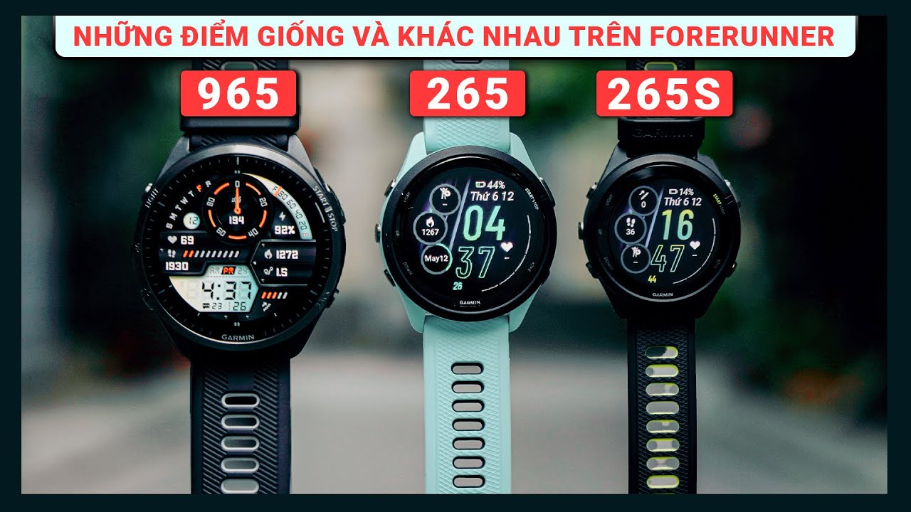 Garmin Forerunner 265 và Garmin Forerunner 965 có gì khác nhau? Nên mua đồng hồ Garmin nào phù hợp?