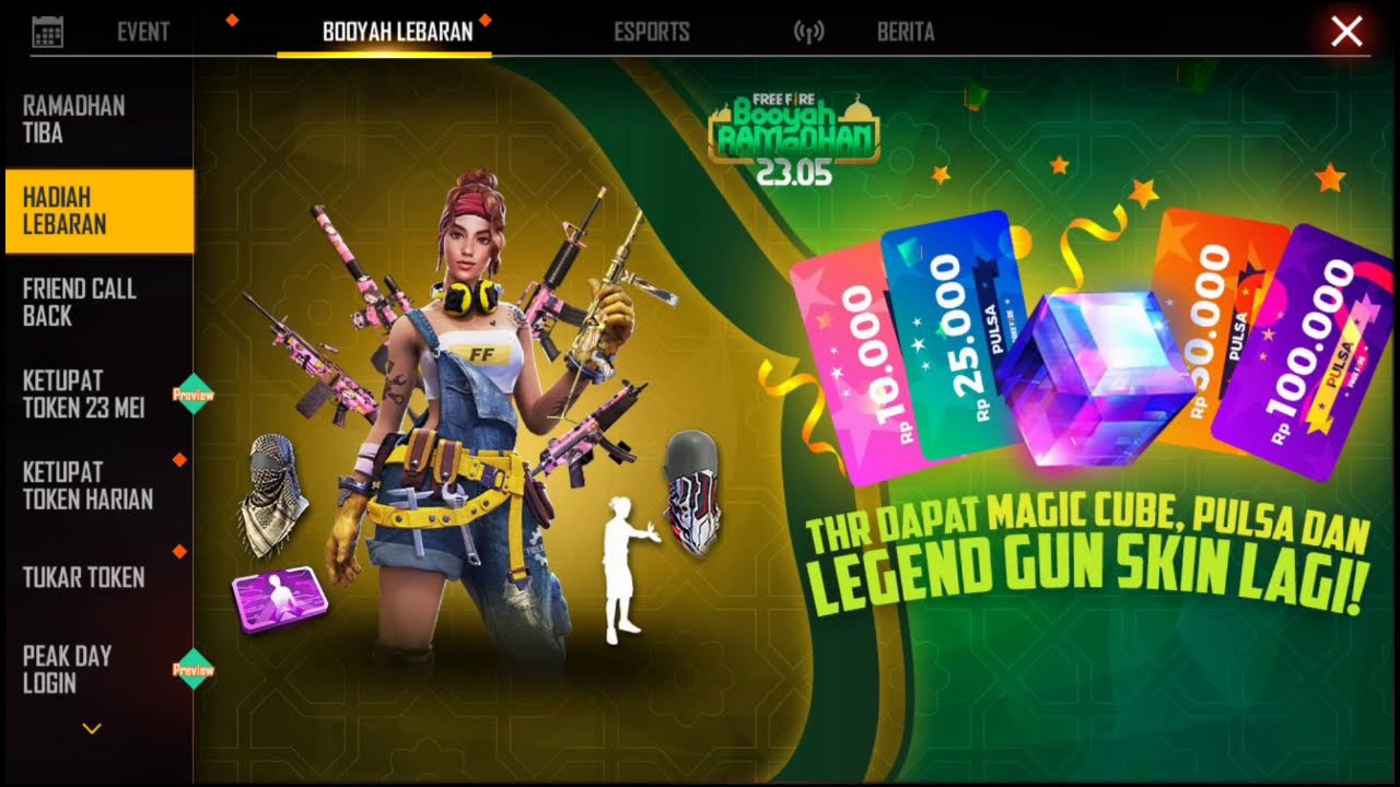 Cara dpt MAGIC CUBE & Hadiah2 dari game FREE FIRE
