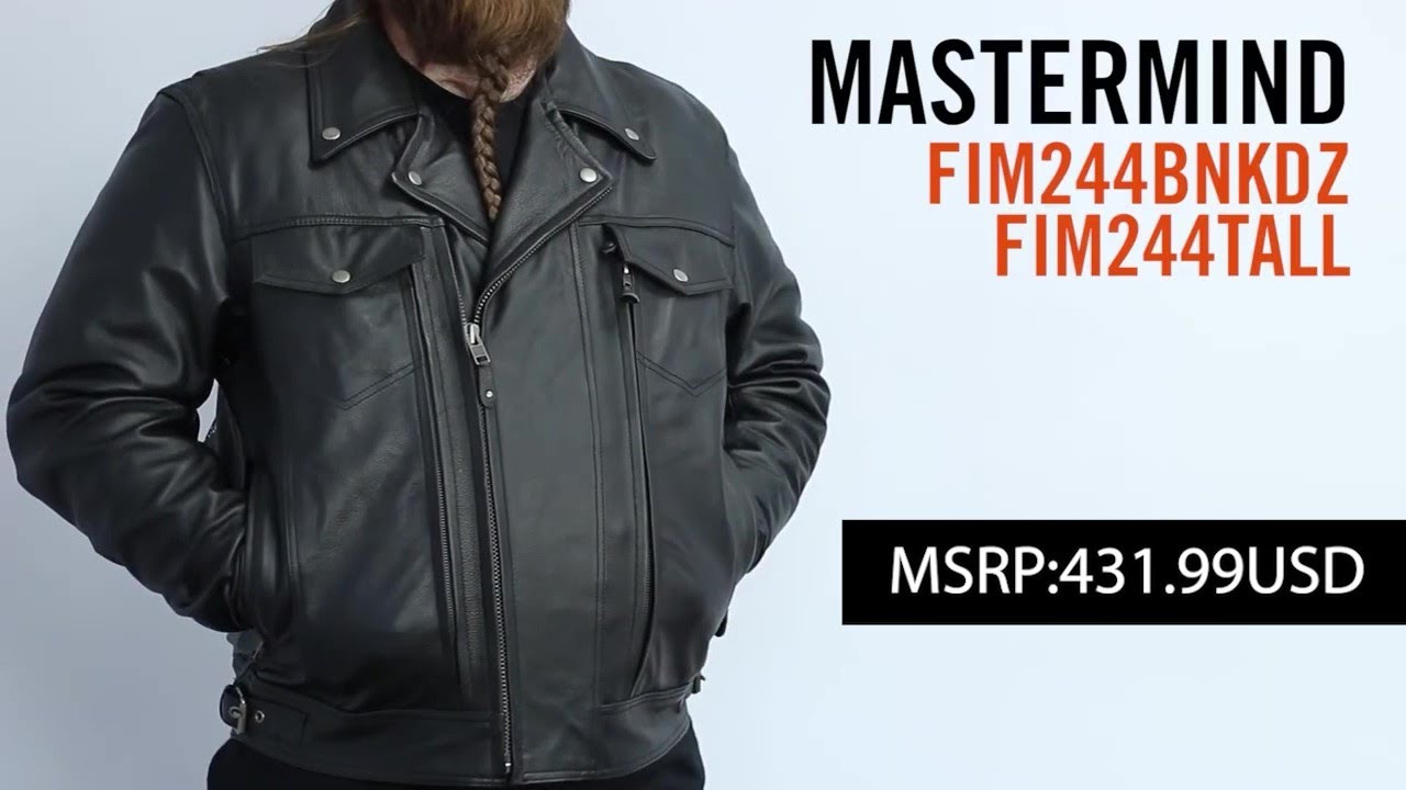 First Mfg Co - Mastermind Leather Motorcycle Jacket