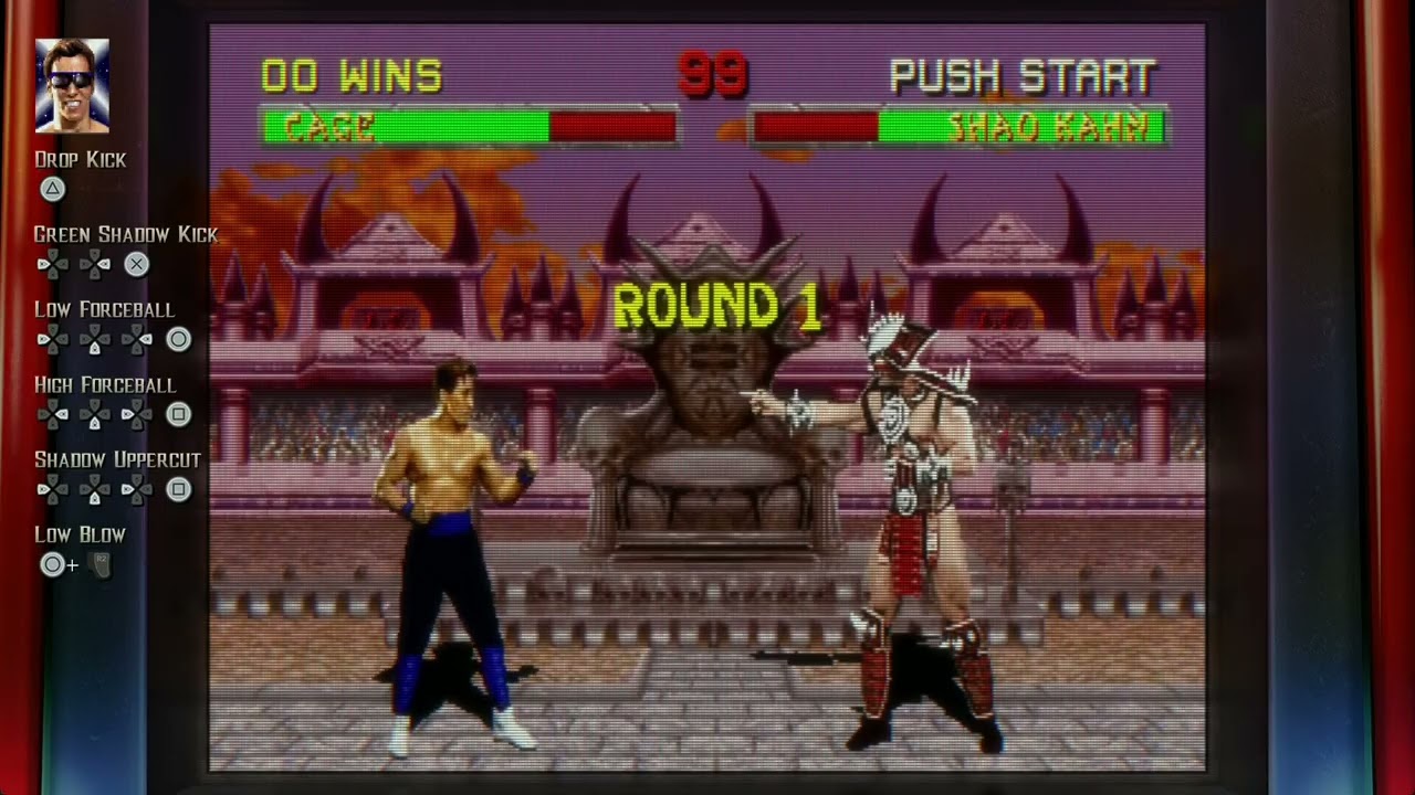 Mortal Kombat II (1993 - Arcade - Legacy Kollection) Johnny Cage vs Kintaro and Shao Kahn