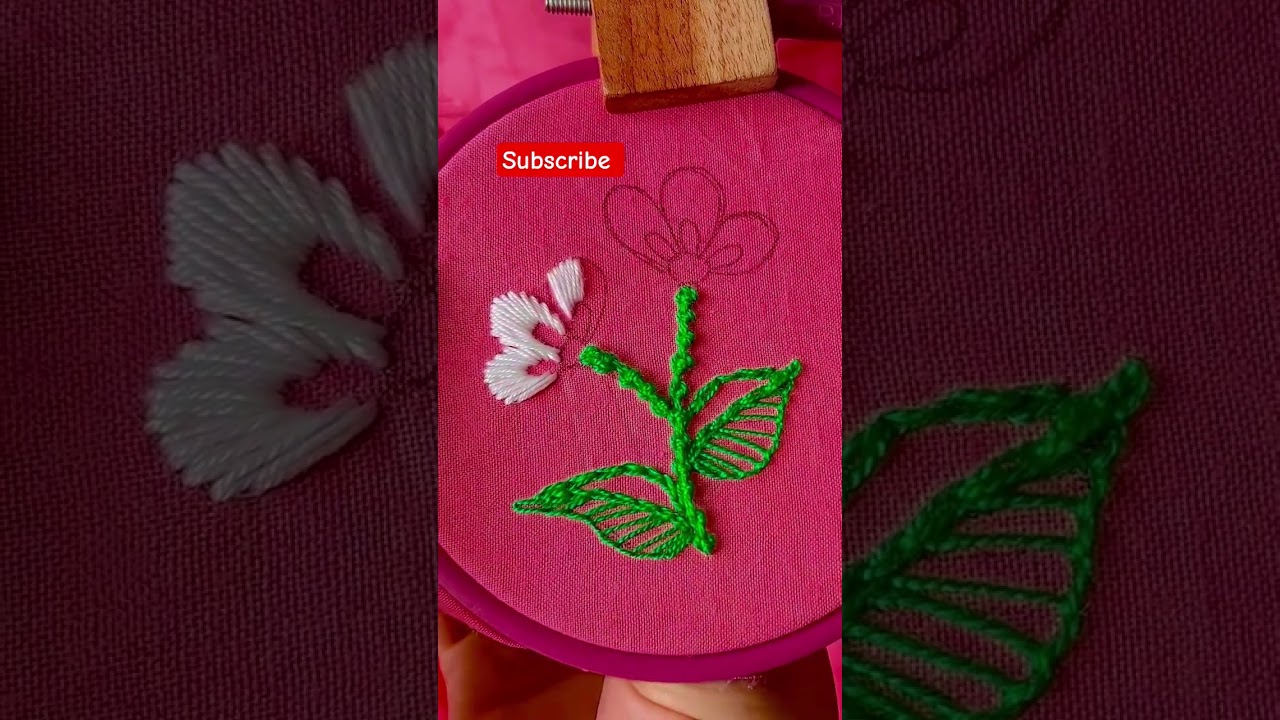 beautiful hand embroidery flower designs #shorts #embroidery #blouse #art