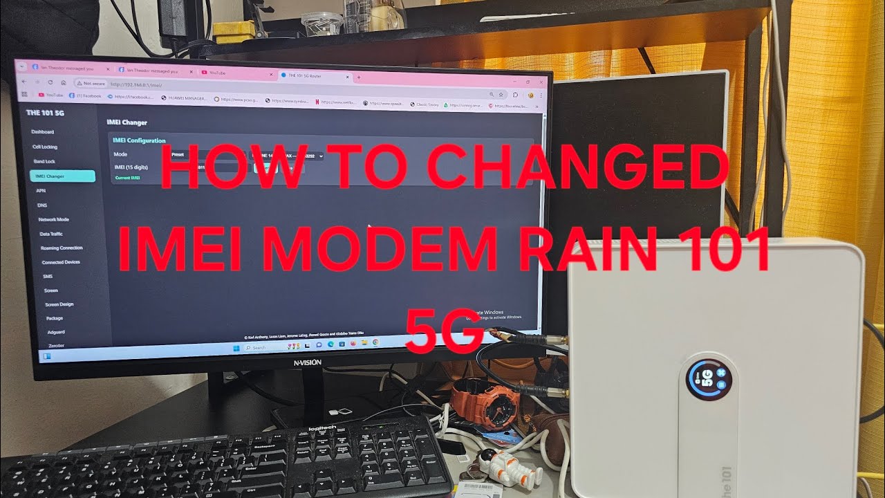TUTORIAL HOW TO CHANGED IMEI MODEM THE RAIN 101 5G OPENLINE 