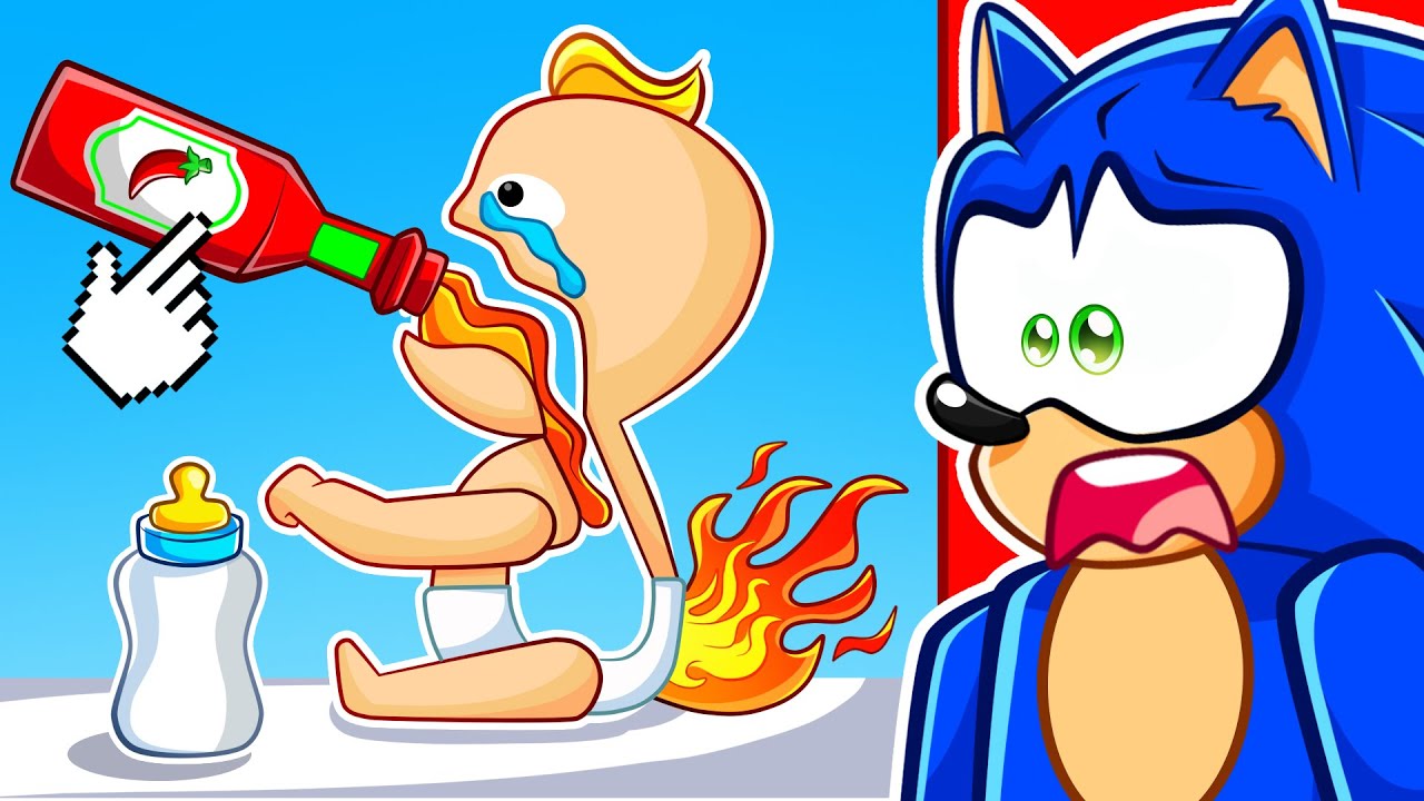 o Sonic tentou ALIMENTAR o BEBÊ...