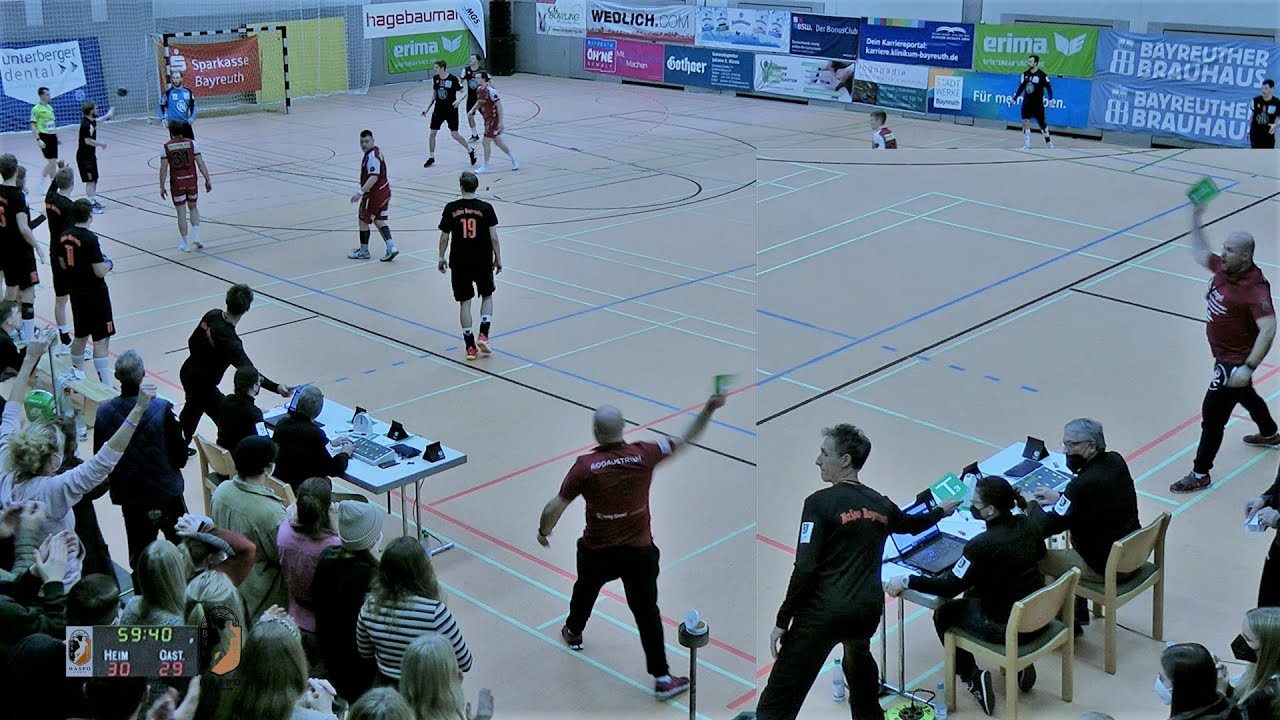 Handballregeln: Verlassen der Coachingzone + Beantragung eines Team-Timeouts + Kampfgericht