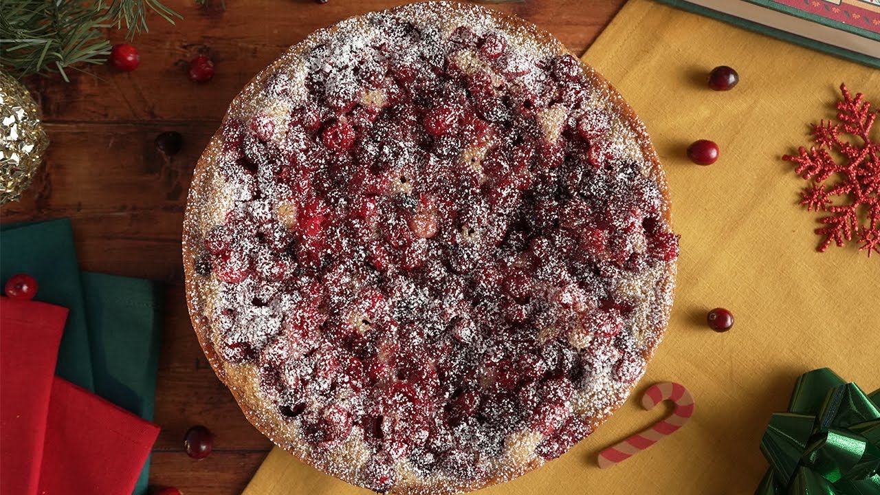 Spiced Mascarpone Cranberry Cake (Christmas cake recipe) [ep 23]