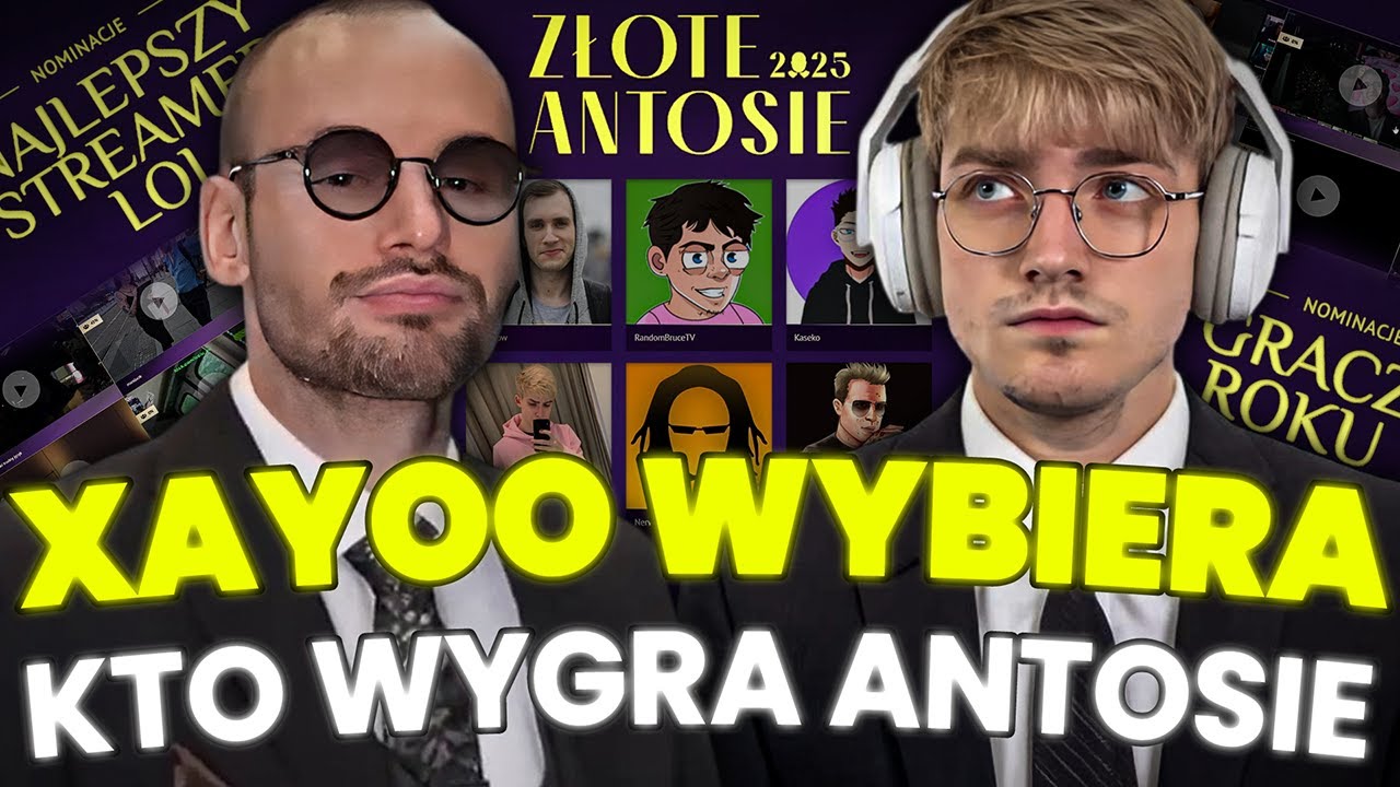 TYPUJE Z XAYOO  ZŁOTE ANTOSIE 2025! 🤯 *streamerzy roku* ft. Xayoo, Maquk