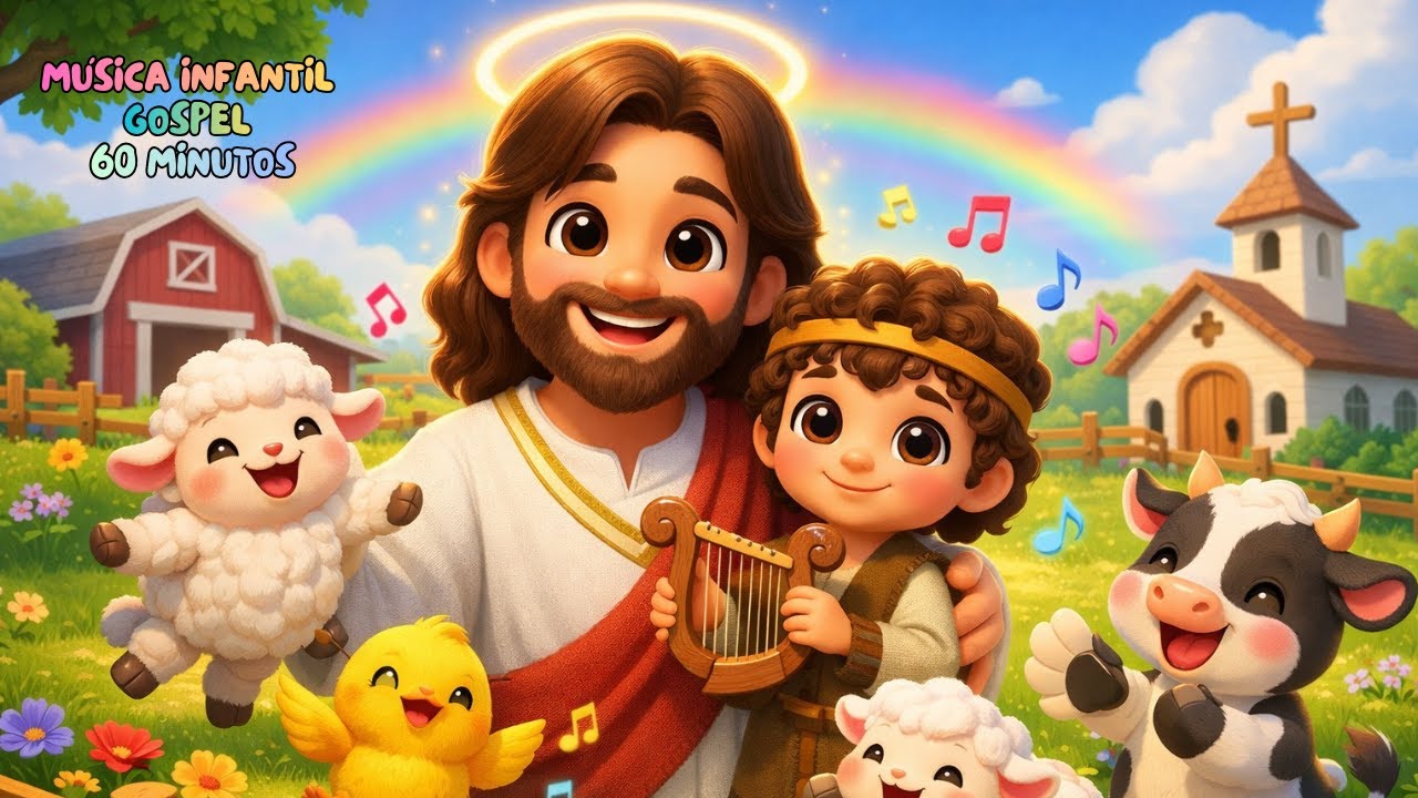 Rei Davi | Fazendinha de Jesus | 1 Hora de Música Gospel Infantil | Música Cristã para Crianças