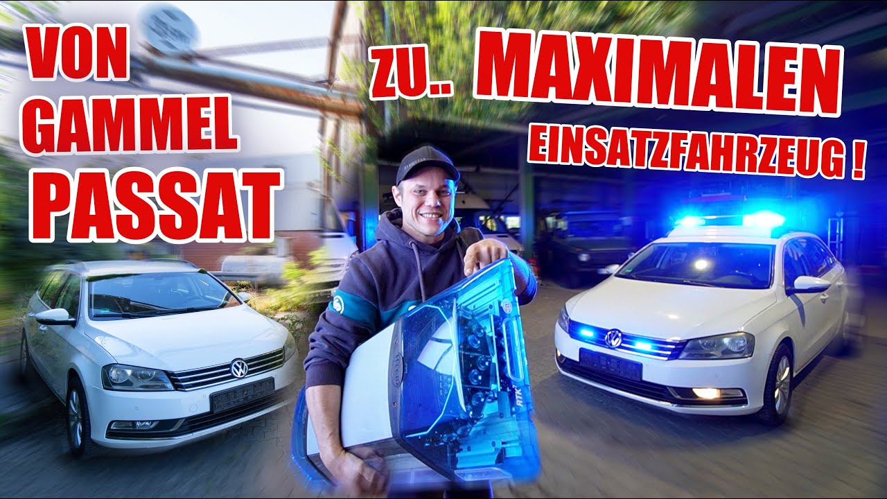 🔥 BLAULICHT - UMBAU 🤯🔥- IN 1. STUNDE zum EINSATZFAHRZEUG 🚒- Absoluter Horror VW PASSAT 🫣| ItsMarvin