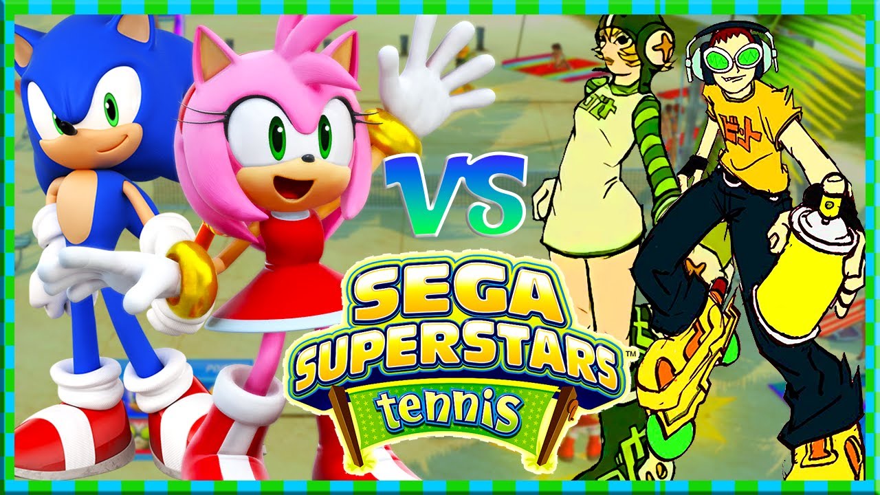 Sonic & Amy Vs. Beat & Gum - SEGA Superstars Tennis Doubles Match