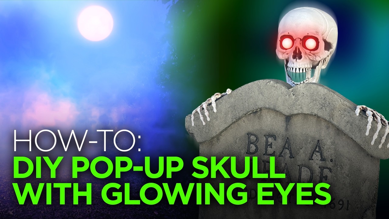 Halloween Pop-Up Skull with GLOWING Eyes!