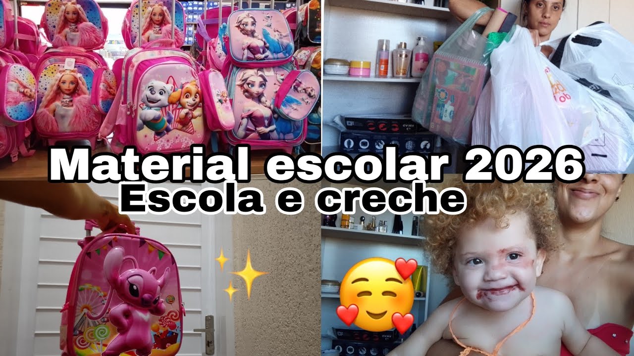 FUI COM MEU EX MARIDO COMPRAR OS MATERIAIS ESCOLARES DAS CRIANÇAS| CRECHE E ESCOLA 