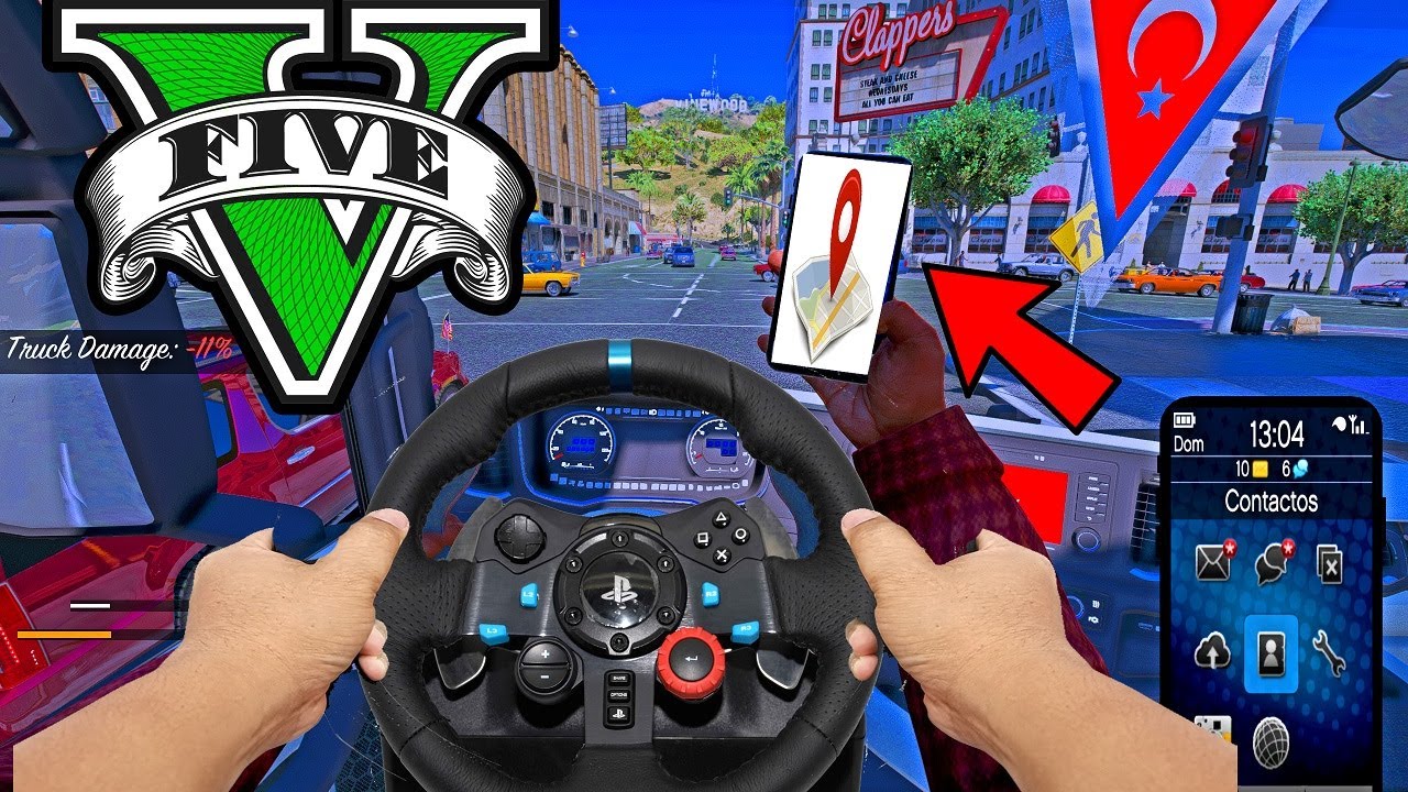 ASI es MI TRABAJO COMO CAMIONERO en GTA V ¡CON VOLANTE!