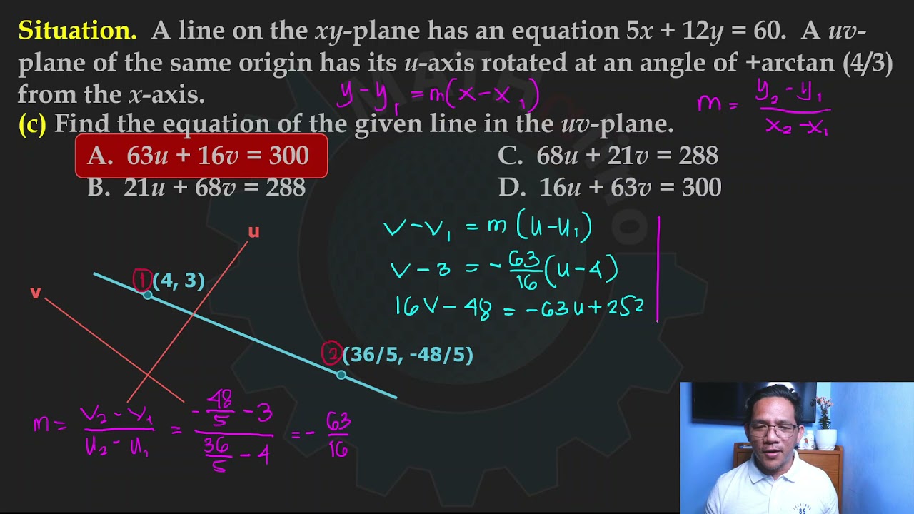 From XY-plane to UV-plane, Volume of earthworks: Solved CE Board Problems