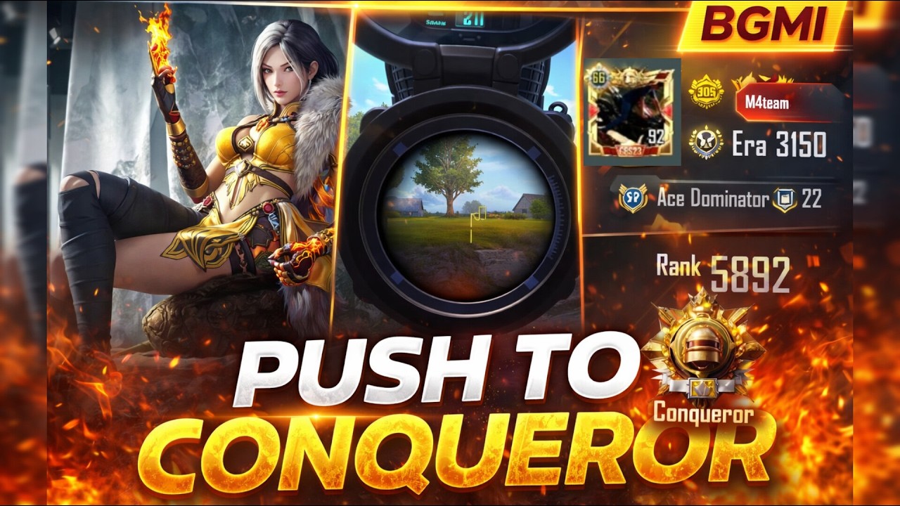 Ace Dominator to Conqueror 🚀 Rank Push Live | BGMI #lolzzzgaming g  #ipad #bgmi