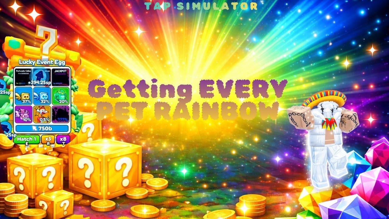 I Made EVERY Lucky Block Event Pet RAINBOW… (Tap Simulator)