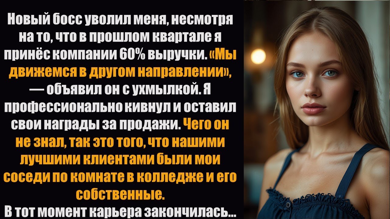Новый начальник уволил меня из отдела продаж после рекордного квартала; он и не подозревал....