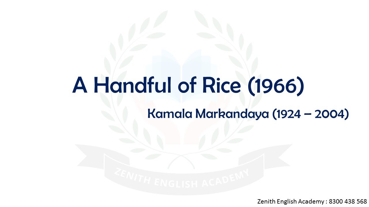PG TRB English | Kamala Markandaya's A Handful of Rice