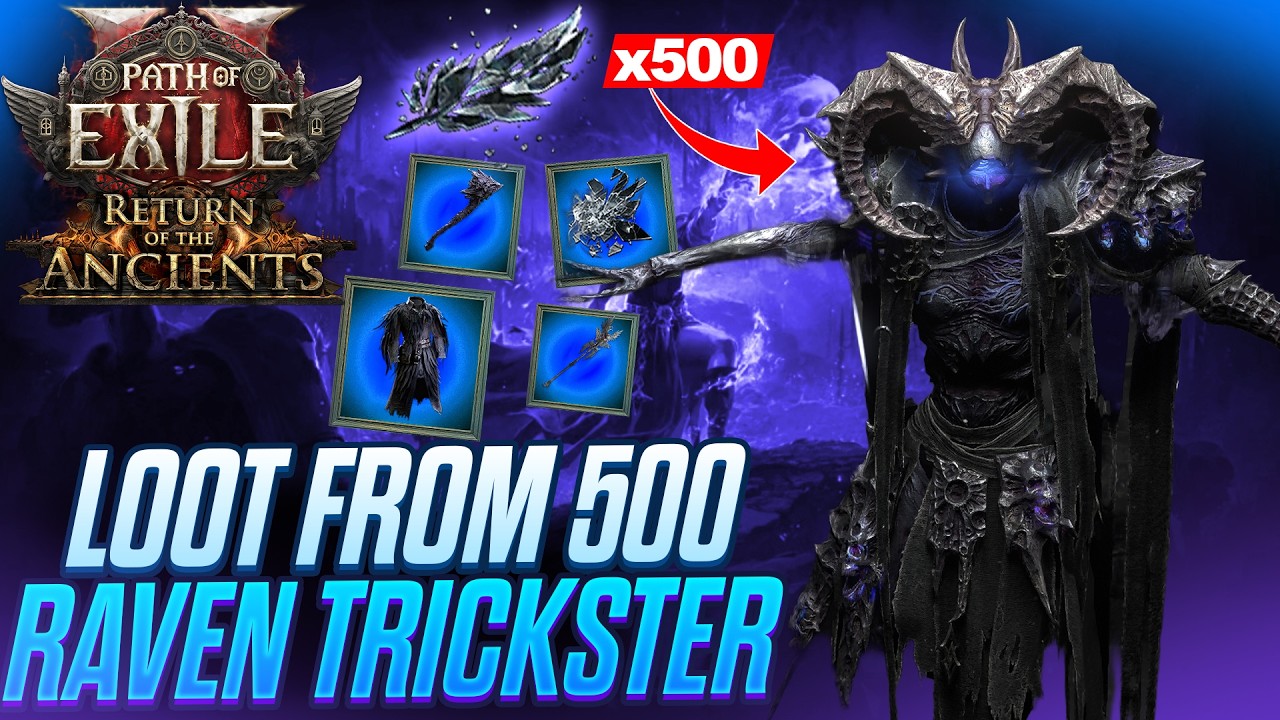 Лут с 500 Raven Trickster в POE 2 &mdash; БЕЗУМНАЯ ПРИБЫЛЬ!!