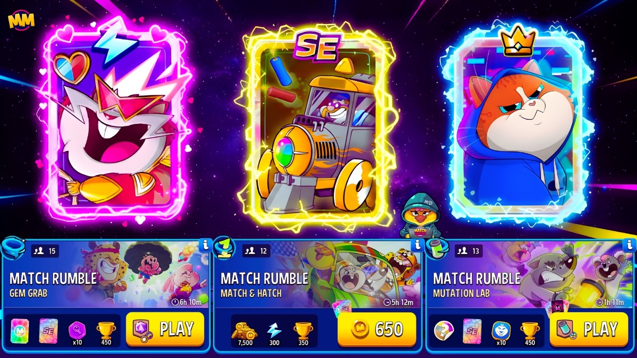 RUMBLE TIME 🔥 x3 Different Rumbles: Mutation Lab, Match & Hatch, Gem Grab