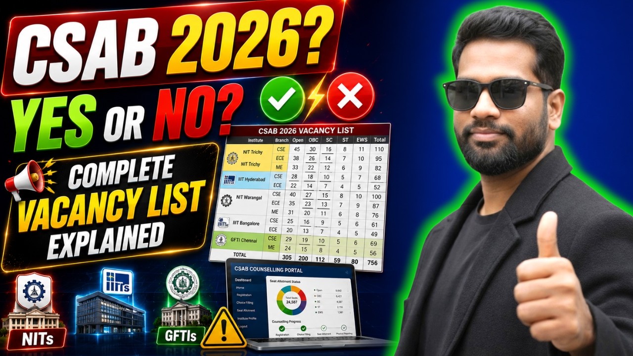 🚨 𝐂𝐒𝐀𝐁 𝟐𝟎𝟐𝟔 𝐕𝐚𝐜𝐚𝐧𝐜𝐲 𝐋𝐢𝐬𝐭 𝐑𝐞𝐥𝐞𝐚𝐬𝐞𝐝 | 𝐂𝐨𝐦𝐩𝐥𝐞𝐭𝐞 𝐒𝐞𝐚𝐭 𝐌𝐚𝐭𝐫𝐢𝐱 𝐀𝐧𝐚𝐥𝐲𝐬𝐢𝐬 | 𝐍𝐈𝐓, 𝐈𝐈𝐈𝐓 & 𝐆𝐅𝐓𝐈 | 𝐓𝐚𝐦𝐢𝐥 #csab