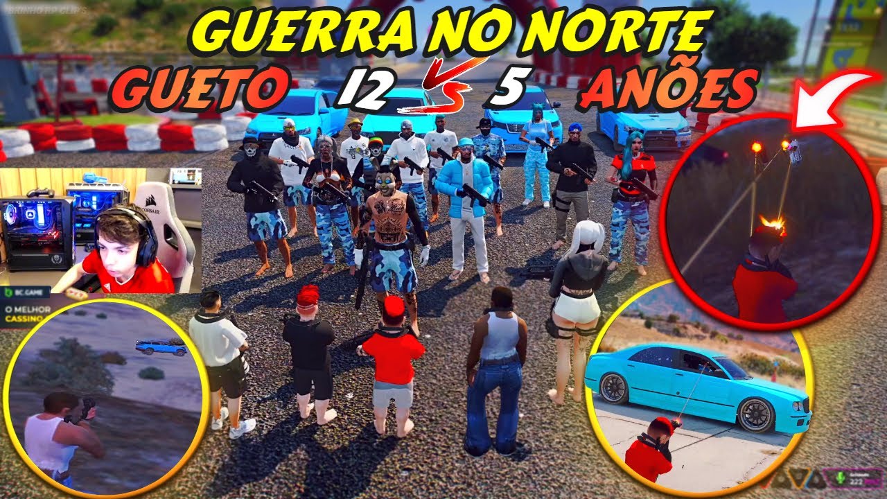 GUERRA NO NORTE CONTRA O GUETO DA LOCK | 12x5 | QUEM VENCEU? - BKINHO RP CLIP'S