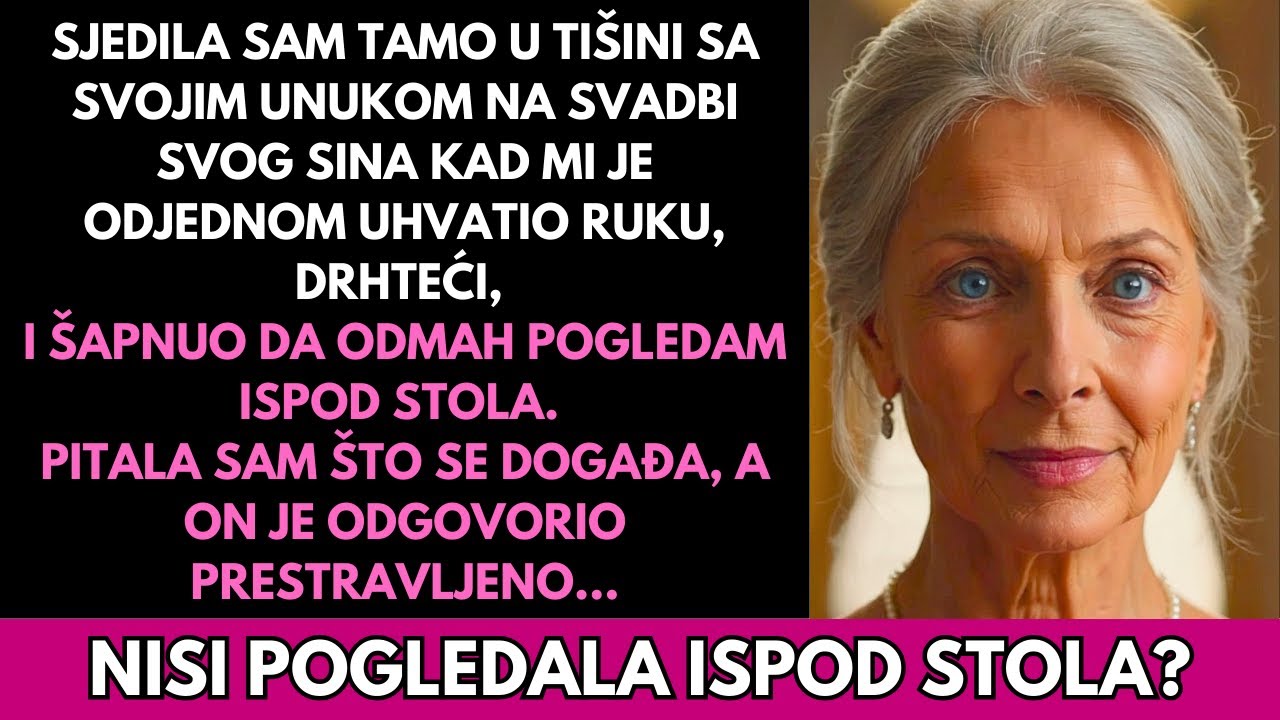 Usred Vjenčanja Unuk Je Šapnuo: “Bako, Pogledaj Ispod Stola Odmah!”