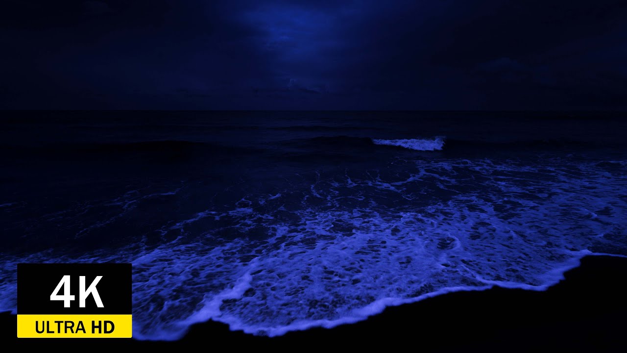 Ocean Waves Soothing For Deep Sleep  Ocean Sounds On The Beach For Sleep And Chill ,4K