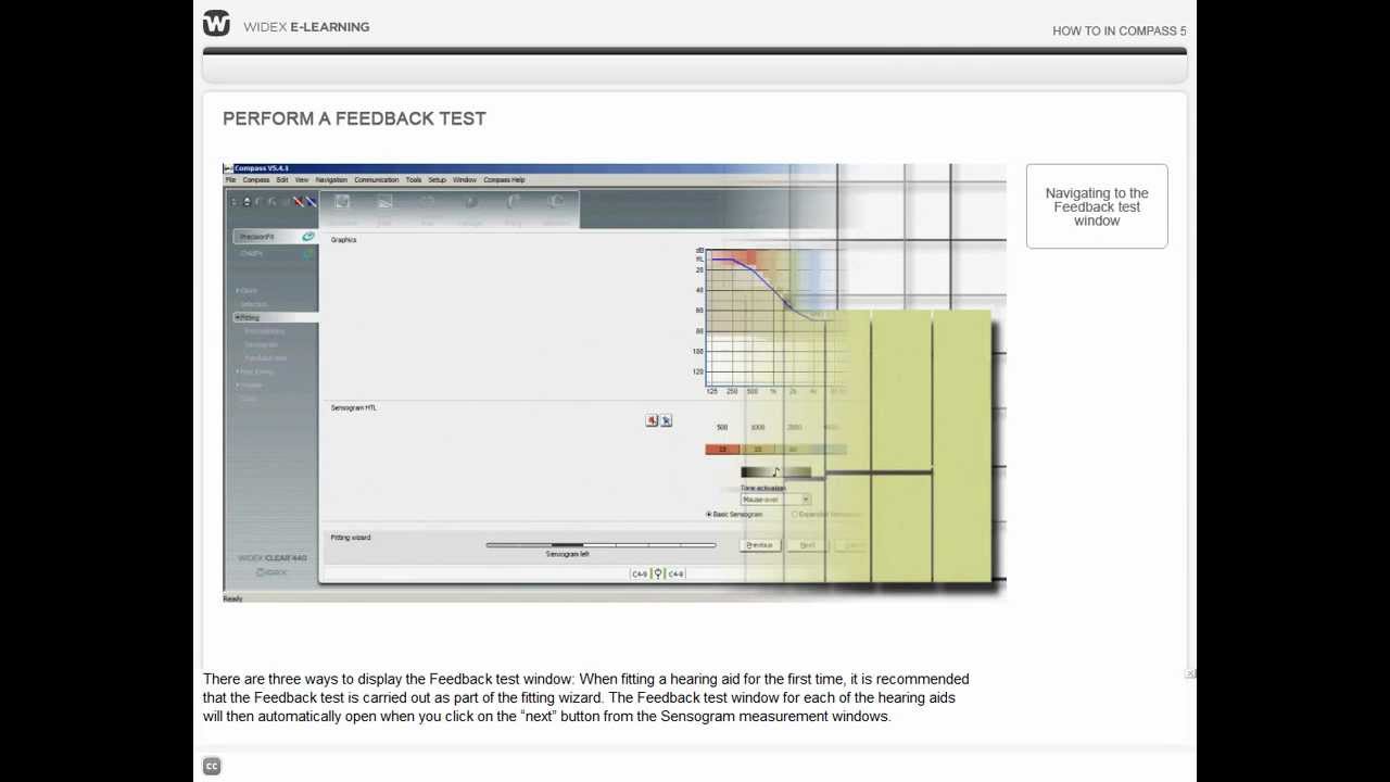 How to perform a feedback test with Widex Compass